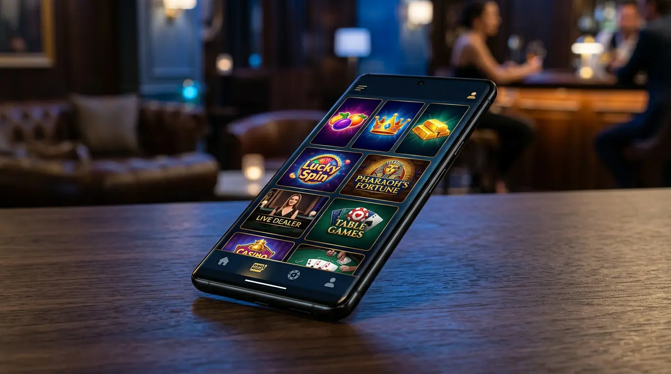 Mega Moolah open in a mobile casino app