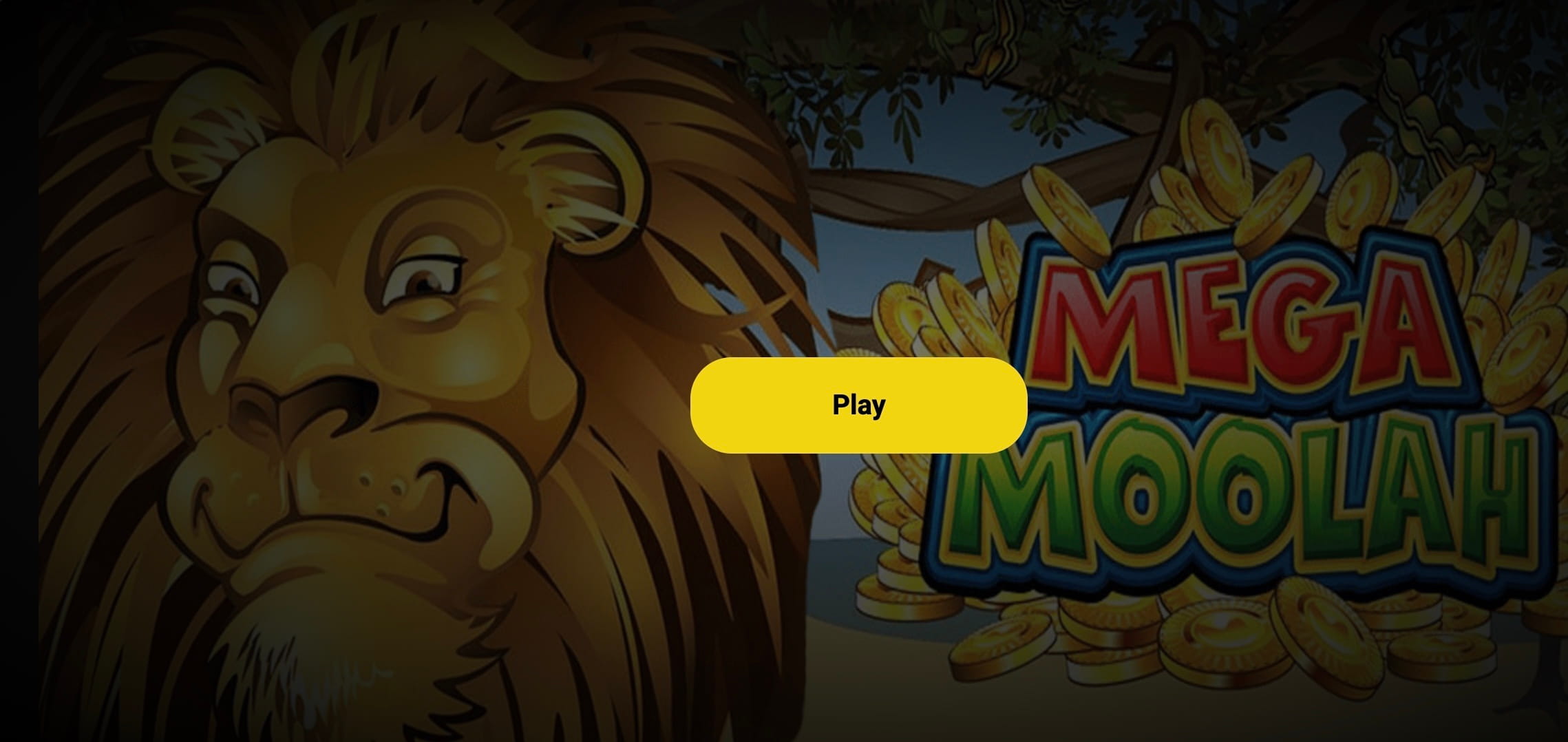 Mega Moolah demo mode with practice credit on screen